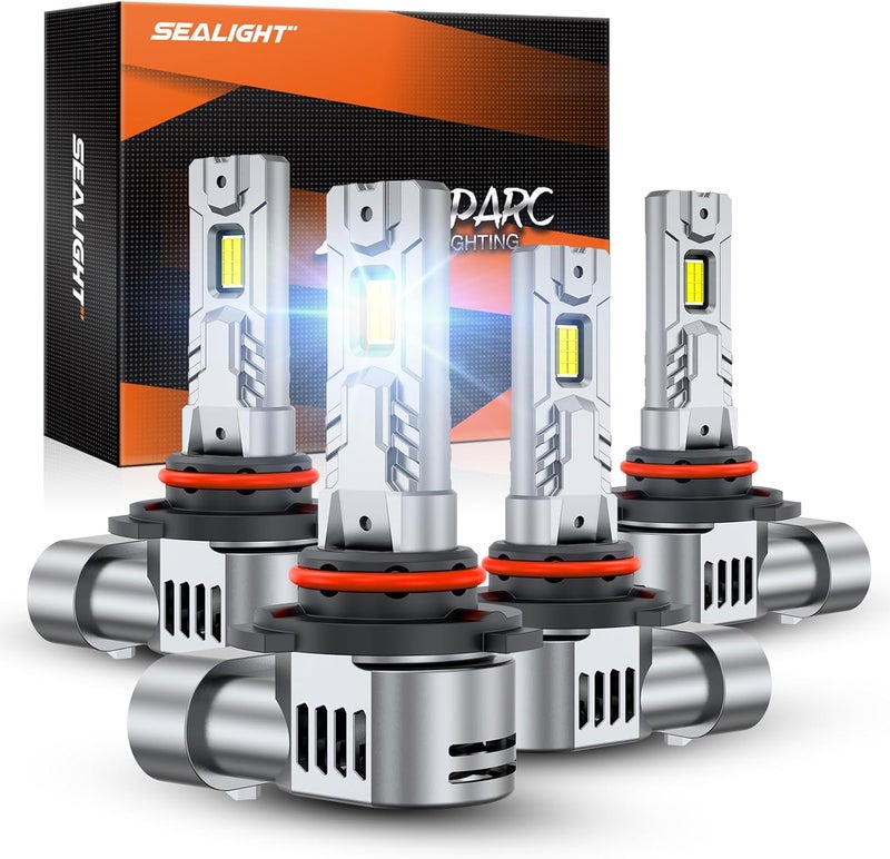 SEALIGHT 9005/HB3 9006/HB4 Fog Light Bulb, 80000LM Ultra Bright, 2x 9005 & 9006 Bulbs in Pack - Image 1